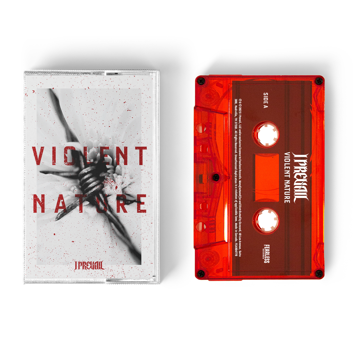 I Prevail - Violent Nature: Limited Red Tint Cassette – Rock I Prevail - Violent Nature: Limited Red Tint Cassette – Rock