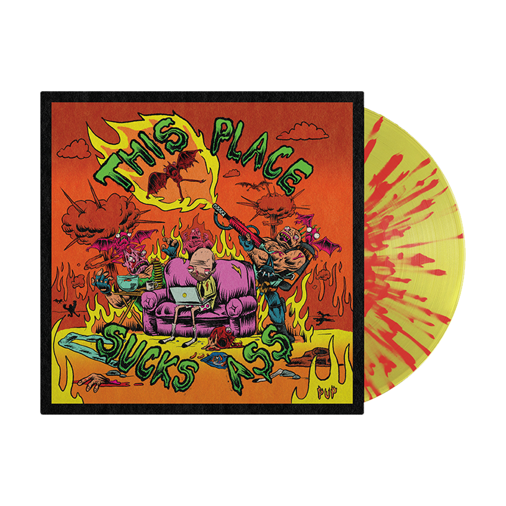 This Place Sucks Ass: Limited 'Highlighter' Yellow w/ Red Splatter Vinyl EP