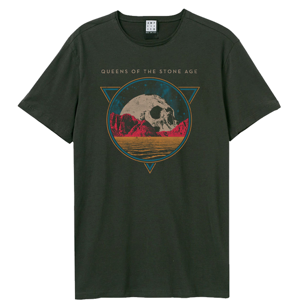 T-shirt Queens Of The Stone Age Winged Skull - Vert, Taille Ample, Neuf